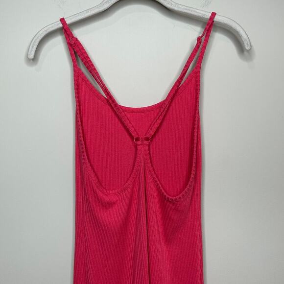 French Connection Orange Ribbed Sleeveless Midi Dress Size M - Picture 7 of 8